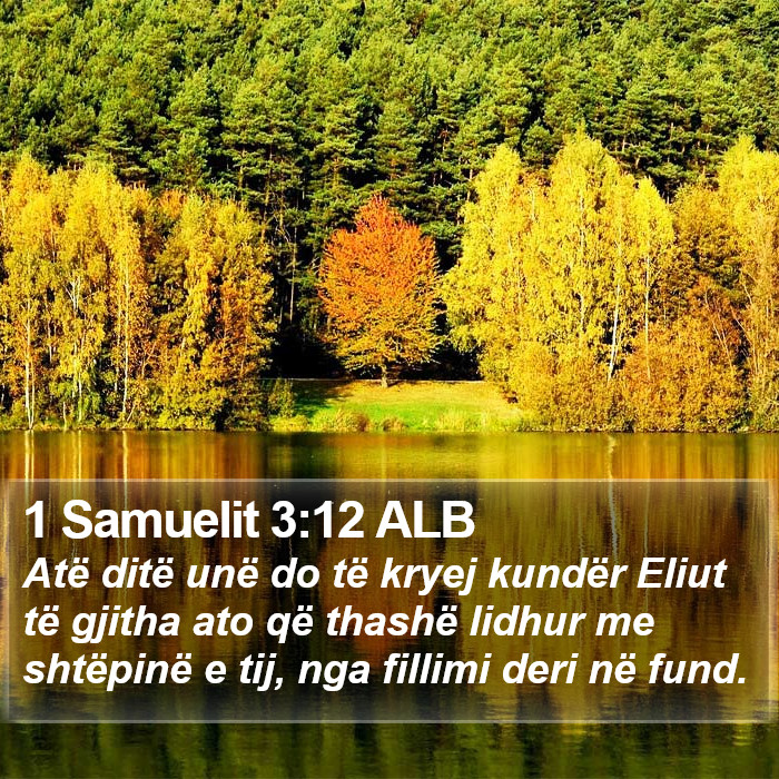 1 Samuelit 3:12 ALB Bible Study