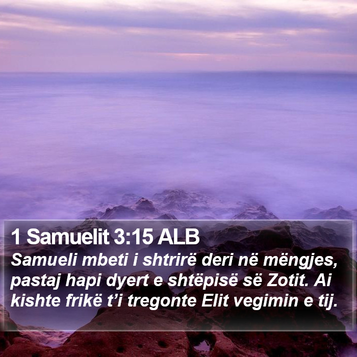 1 Samuelit 3:15 ALB Bible Study