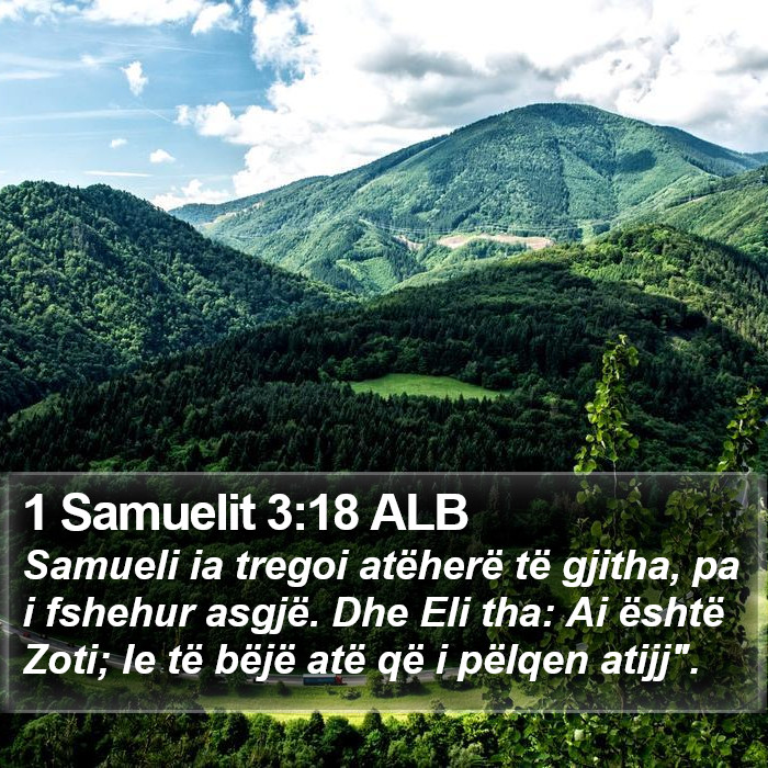 1 Samuelit 3:18 ALB Bible Study