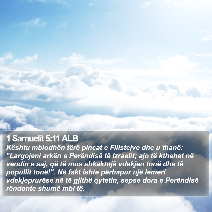 1 Samuelit 5:11 ALB Bible Study