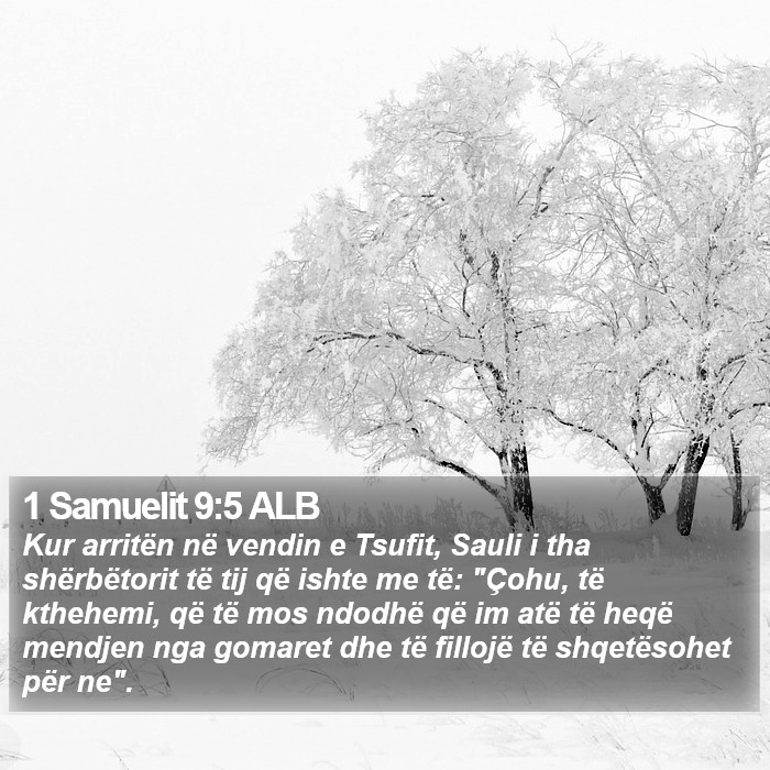 1 Samuelit 9:5 ALB Bible Study
