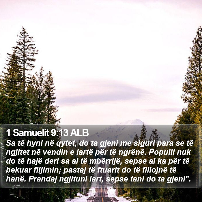 1 Samuelit 9:13 ALB Bible Study