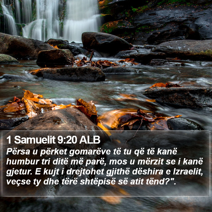 1 Samuelit 9:20 ALB Bible Study