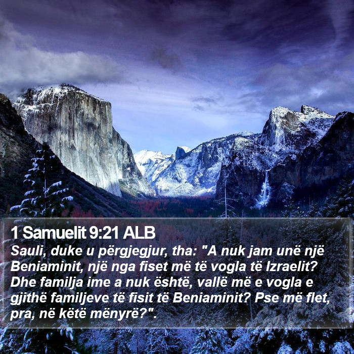 1 Samuelit 9:21 ALB Bible Study