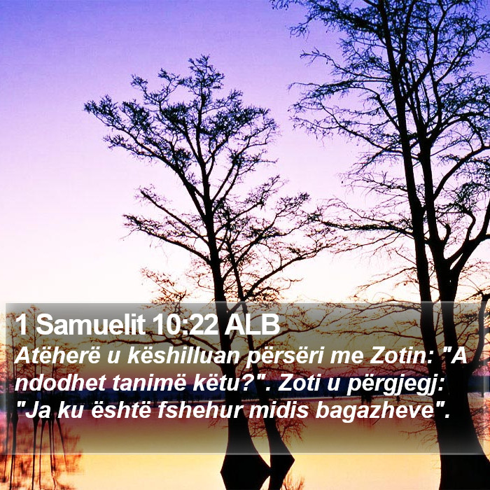 1 Samuelit 10:22 ALB Bible Study