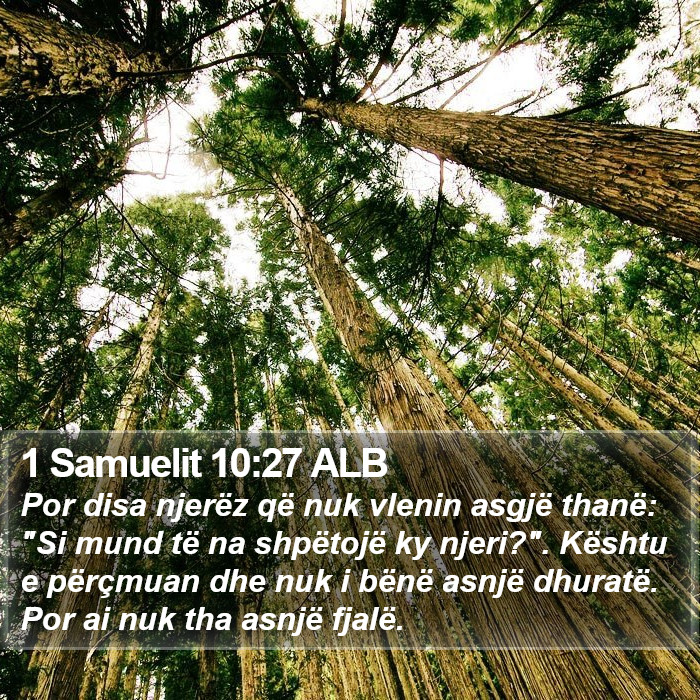 1 Samuelit 10:27 ALB Bible Study