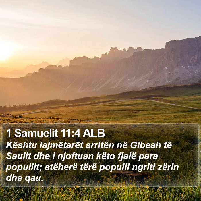 1 Samuelit 11:4 ALB Bible Study