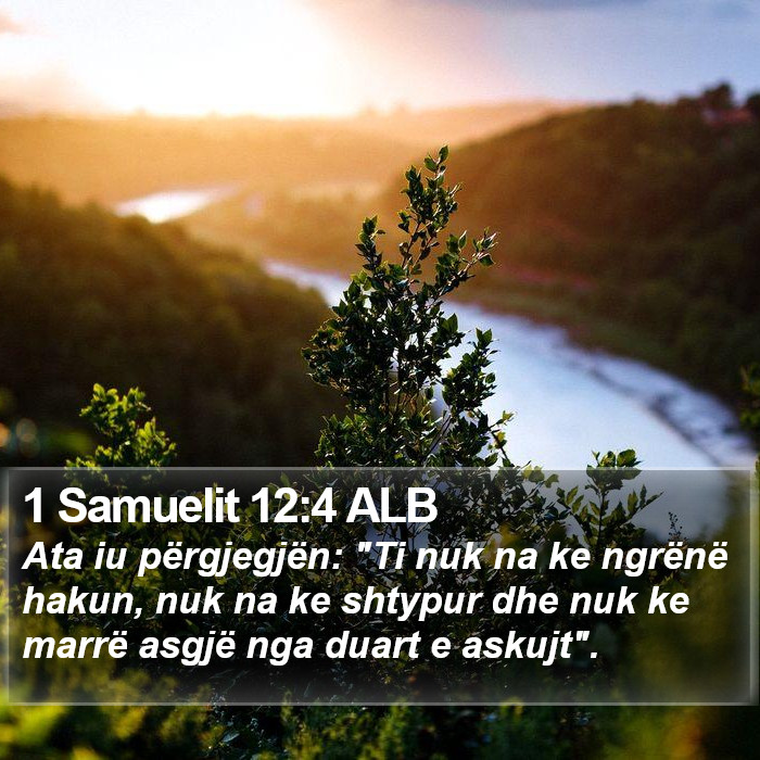 1 Samuelit 12:4 ALB Bible Study