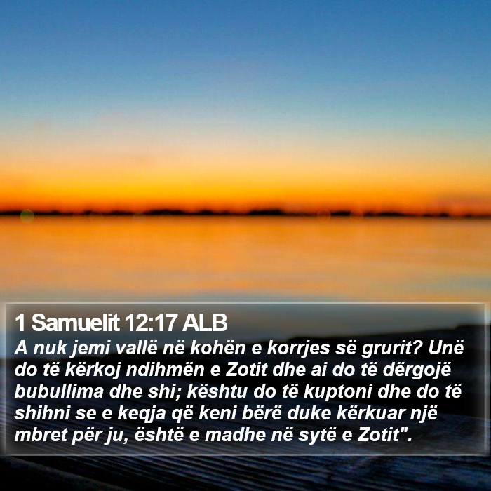 1 Samuelit 12:17 ALB Bible Study