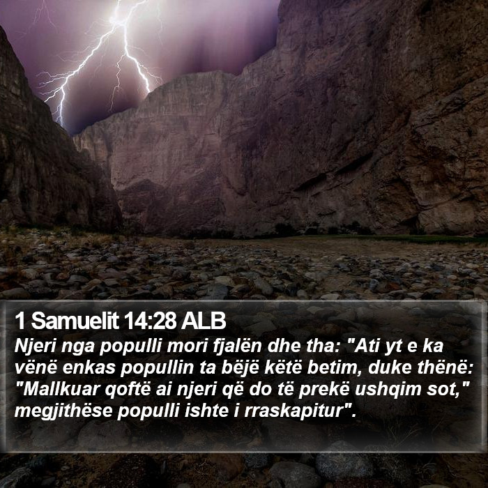 1 Samuelit 14:28 ALB Bible Study