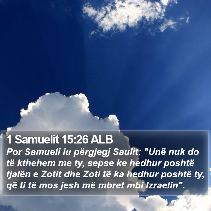 1 Samuelit 15:26 ALB Bible Study