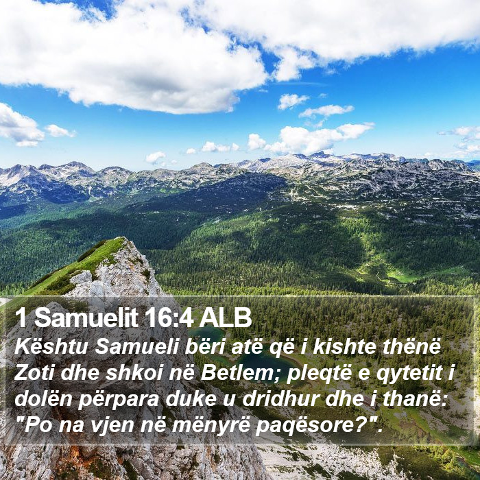 1 Samuelit 16:4 ALB Bible Study
