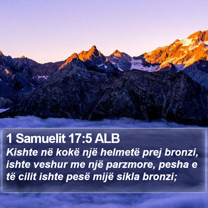 1 Samuelit 17:5 ALB Bible Study