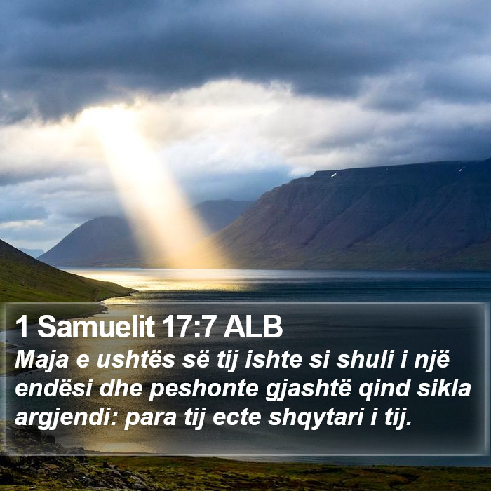1 Samuelit 17:7 ALB Bible Study
