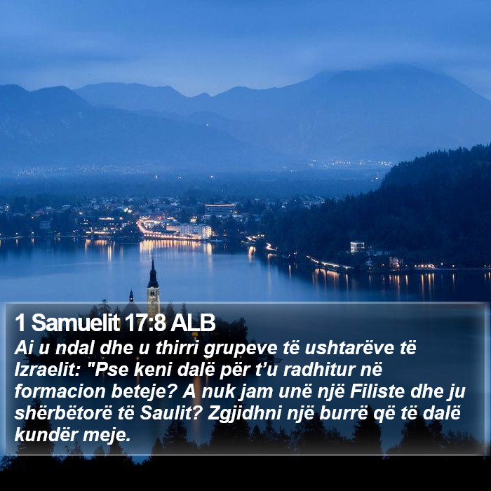 1 Samuelit 17:8 ALB Bible Study