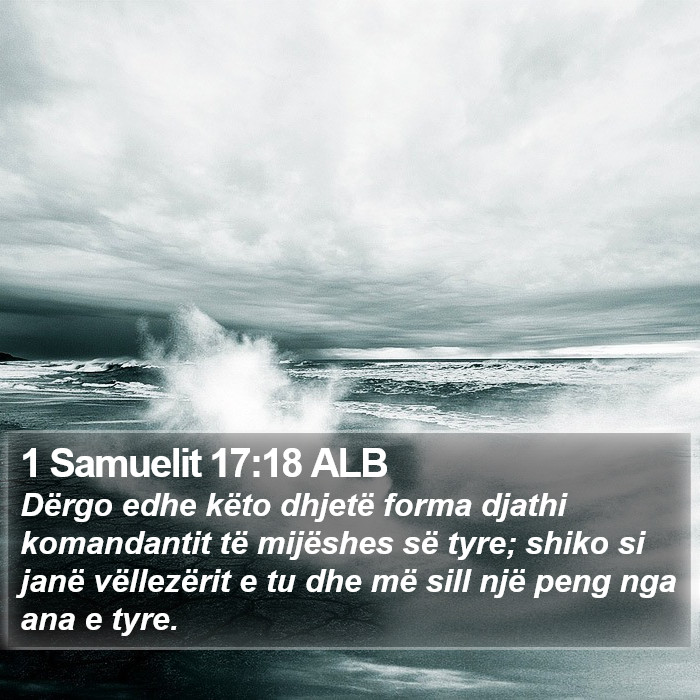 1 Samuelit 17:18 ALB Bible Study