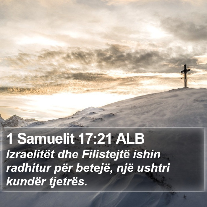 1 Samuelit 17:21 ALB Bible Study