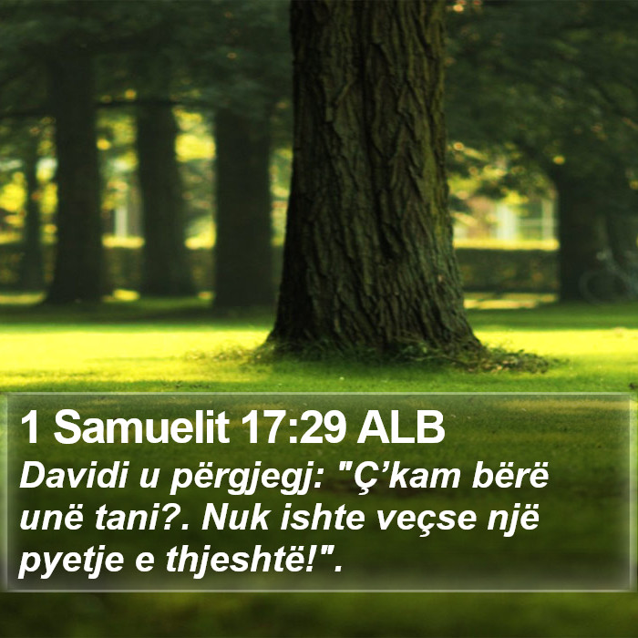 1 Samuelit 17:29 ALB Bible Study