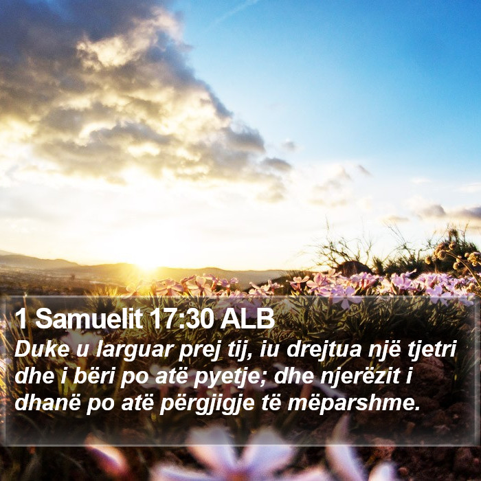 1 Samuelit 17:30 ALB Bible Study