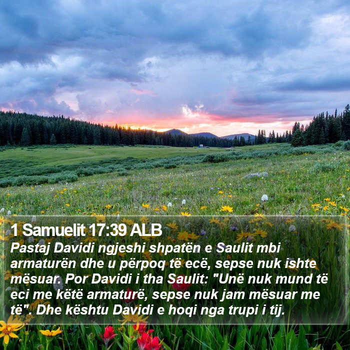 1 Samuelit 17:39 ALB Bible Study