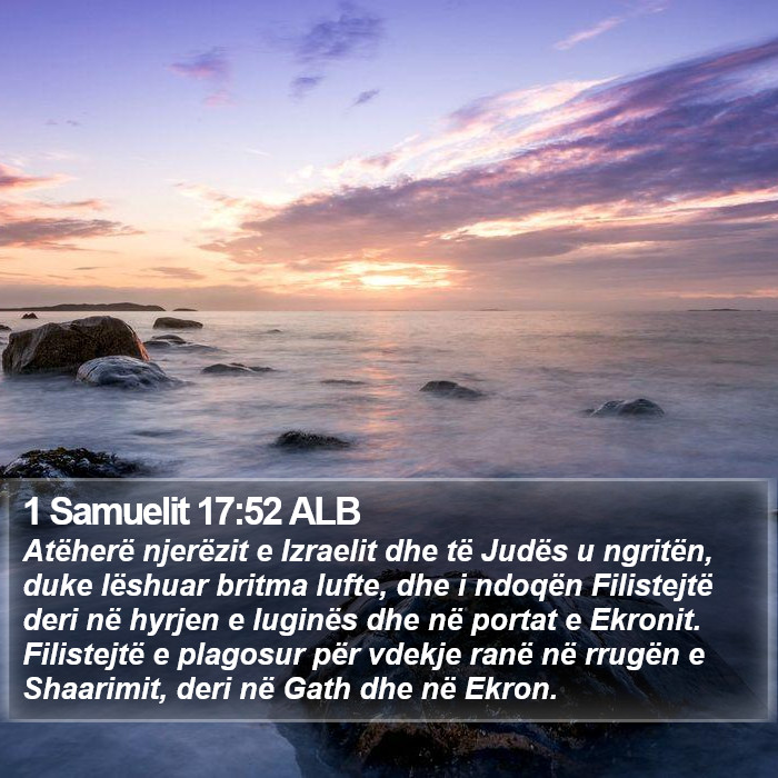 1 Samuelit 17:52 ALB Bible Study