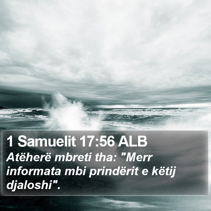 1 Samuelit 17:56 ALB Bible Study