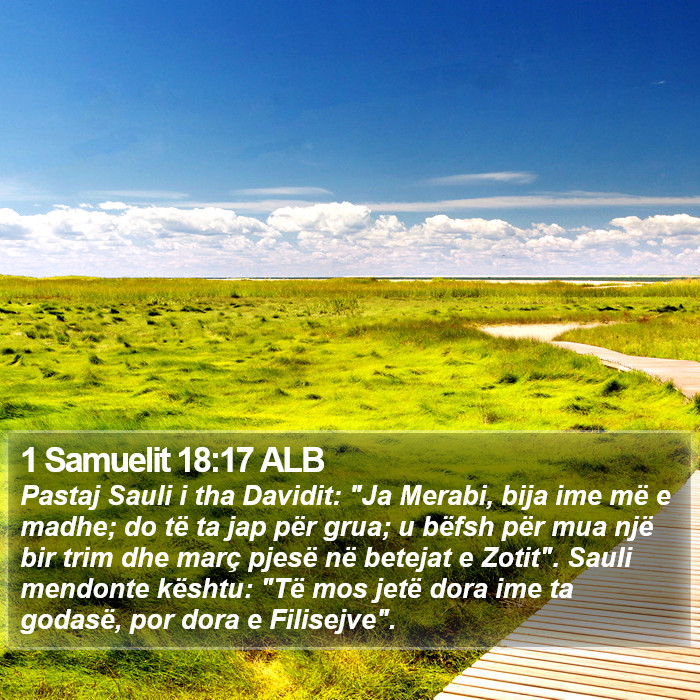 1 Samuelit 18:17 ALB Bible Study