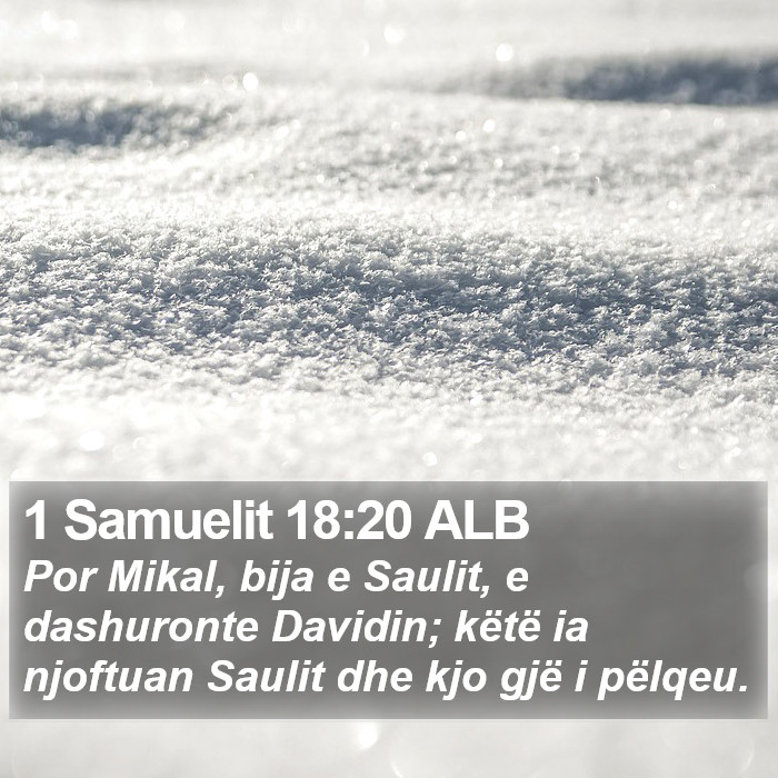 1 Samuelit 18:20 ALB Bible Study
