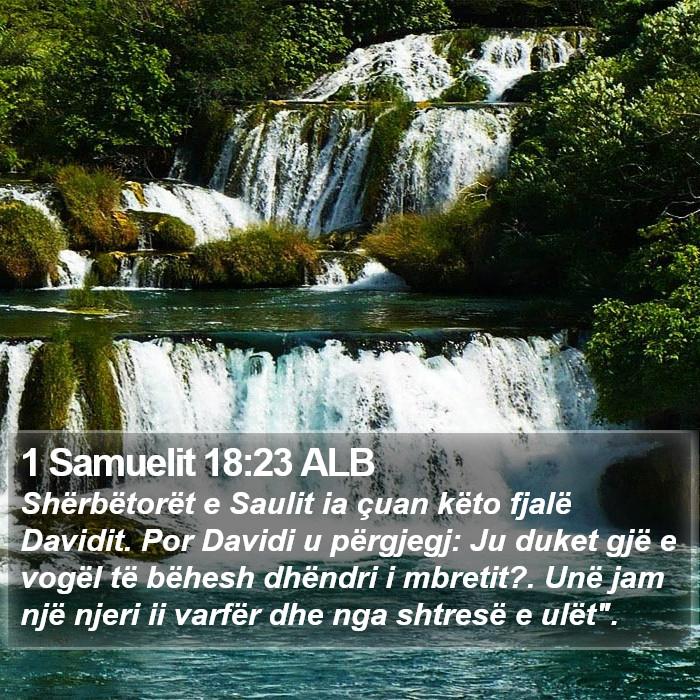 1 Samuelit 18:23 ALB Bible Study