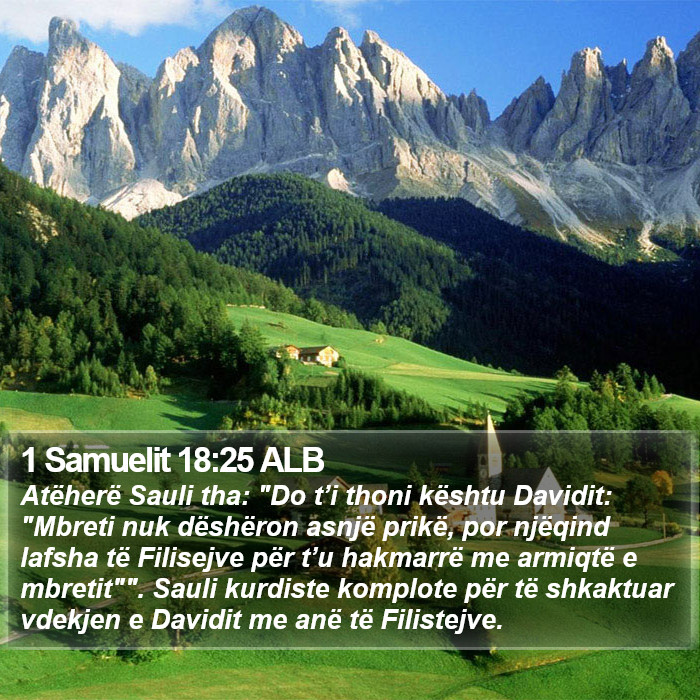 1 Samuelit 18:25 ALB Bible Study