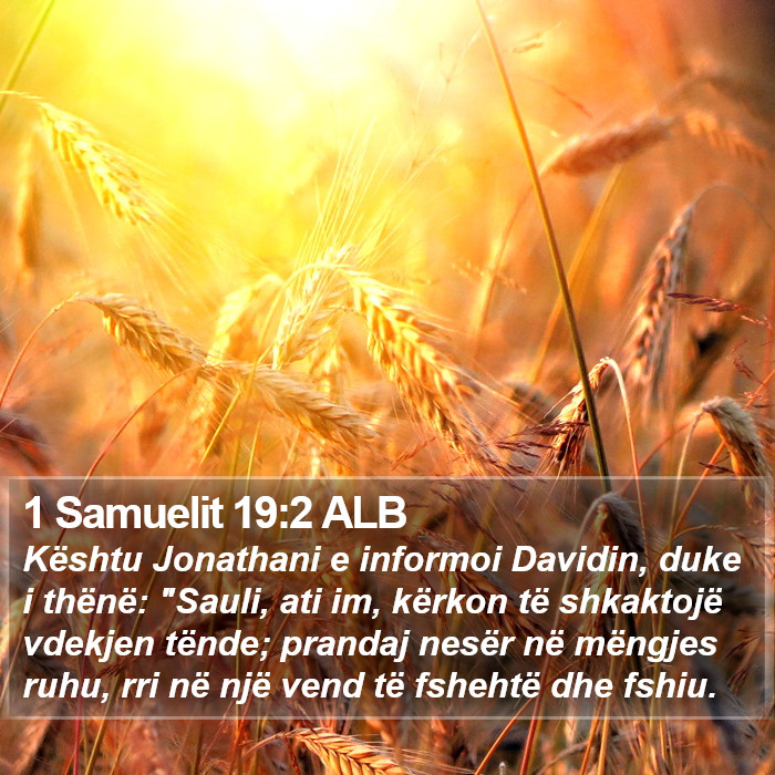 1 Samuelit 19:2 ALB Bible Study