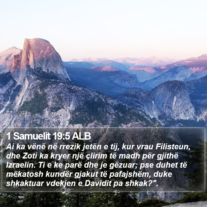 1 Samuelit 19:5 ALB Bible Study