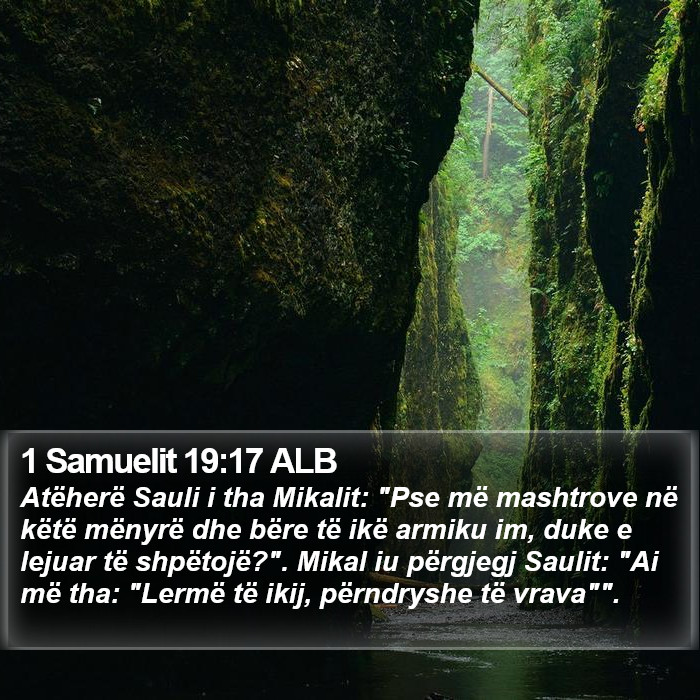 1 Samuelit 19:17 ALB Bible Study