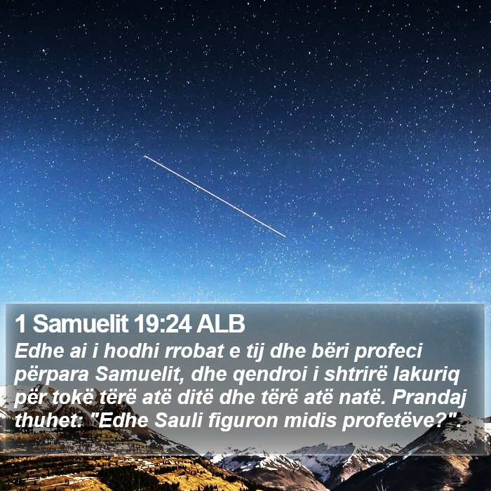 1 Samuelit 19:24 ALB Bible Study