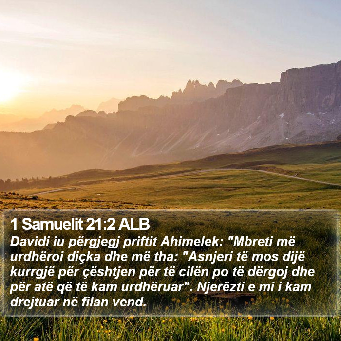 1 Samuelit 21:2 ALB Bible Study