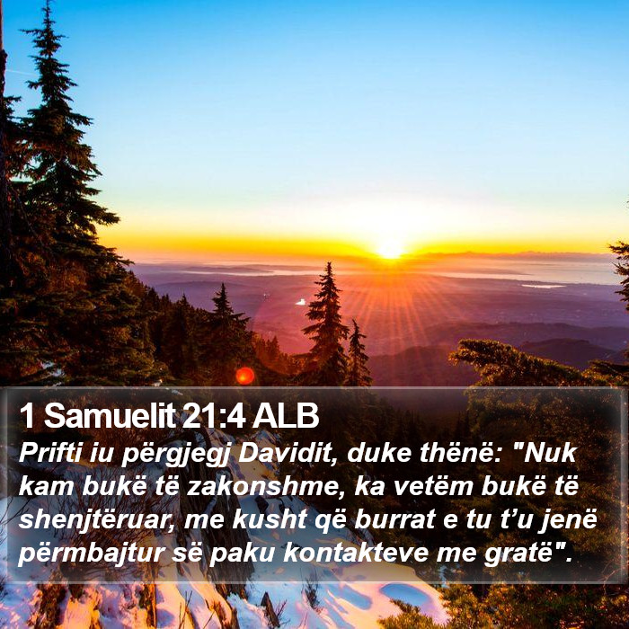 1 Samuelit 21:4 ALB Bible Study