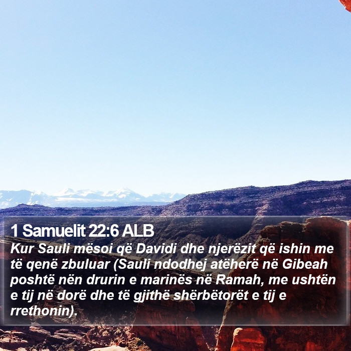 1 Samuelit 22:6 ALB Bible Study