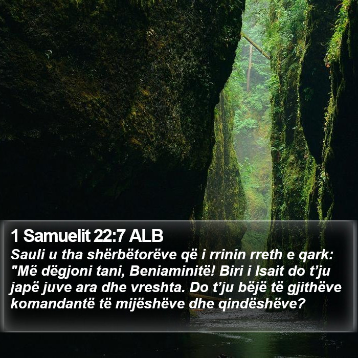 1 Samuelit 22:7 ALB Bible Study
