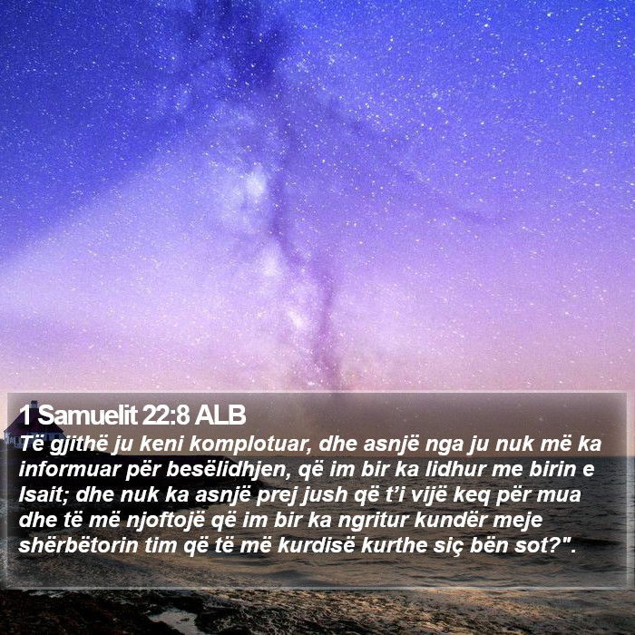 1 Samuelit 22:8 ALB Bible Study