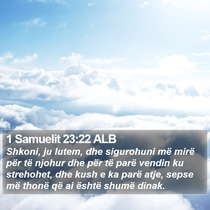 1 Samuelit 23:22 ALB Bible Study