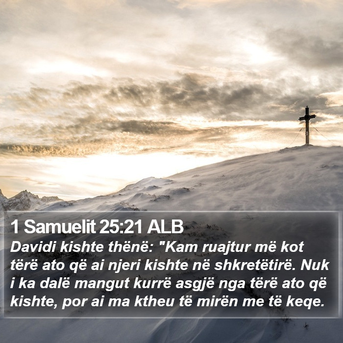 1 Samuelit 25:21 ALB Bible Study