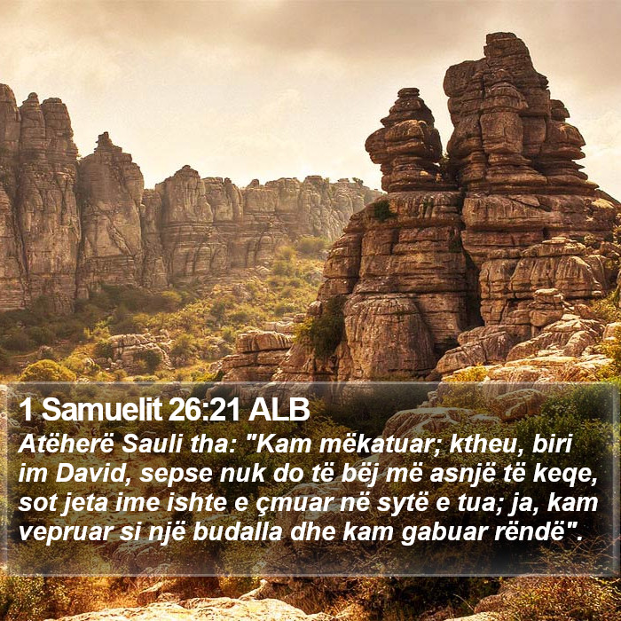 1 Samuelit 26:21 ALB Bible Study