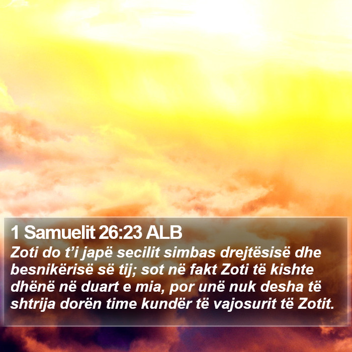 1 Samuelit 26:23 ALB Bible Study