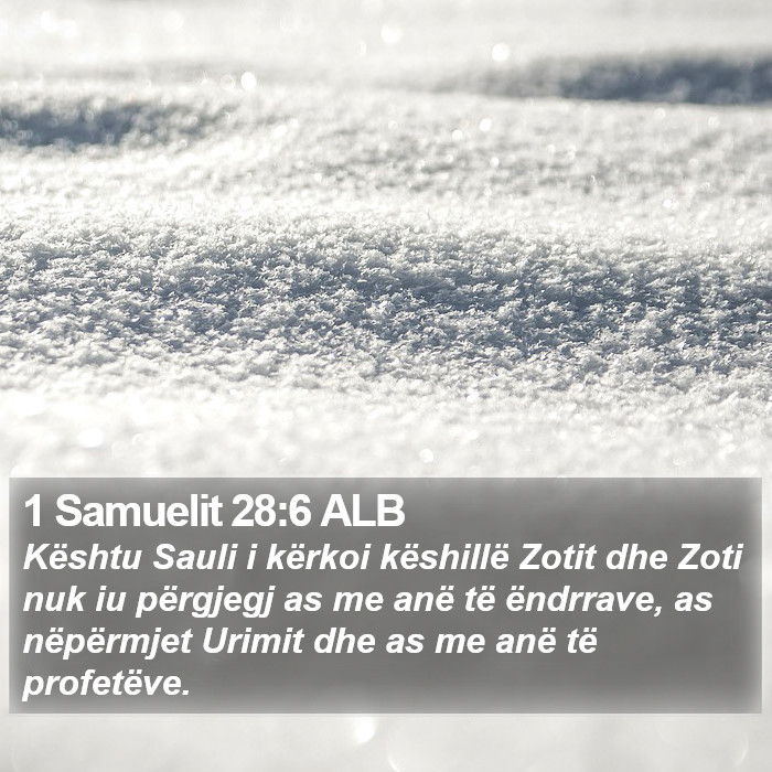 1 Samuelit 28:6 ALB Bible Study