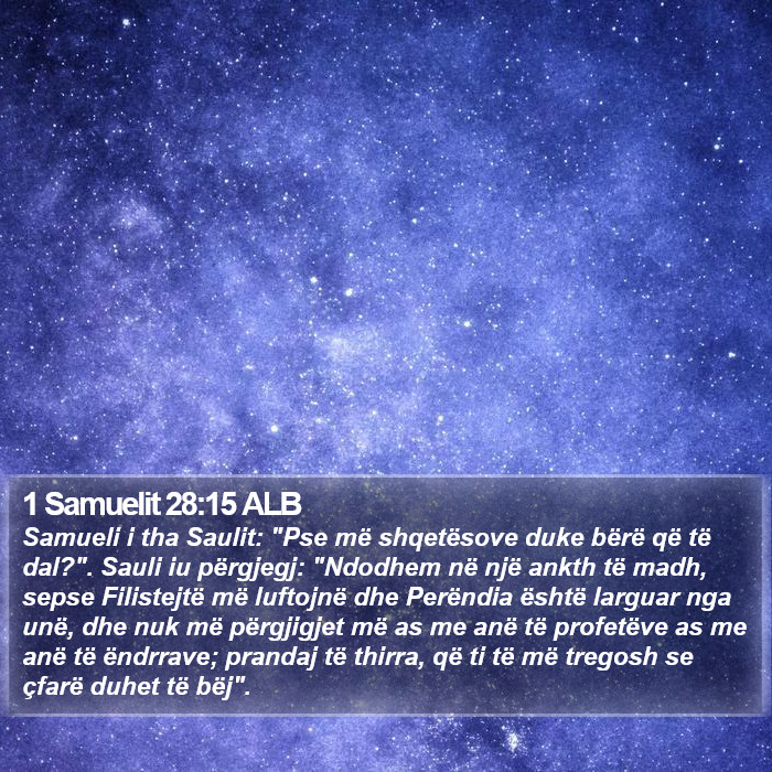 1 Samuelit 28:15 ALB Bible Study