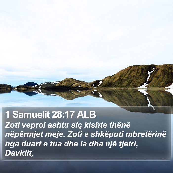 1 Samuelit 28:17 ALB Bible Study