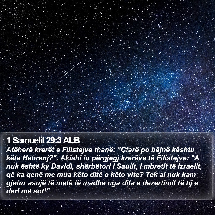 1 Samuelit 29:3 ALB Bible Study