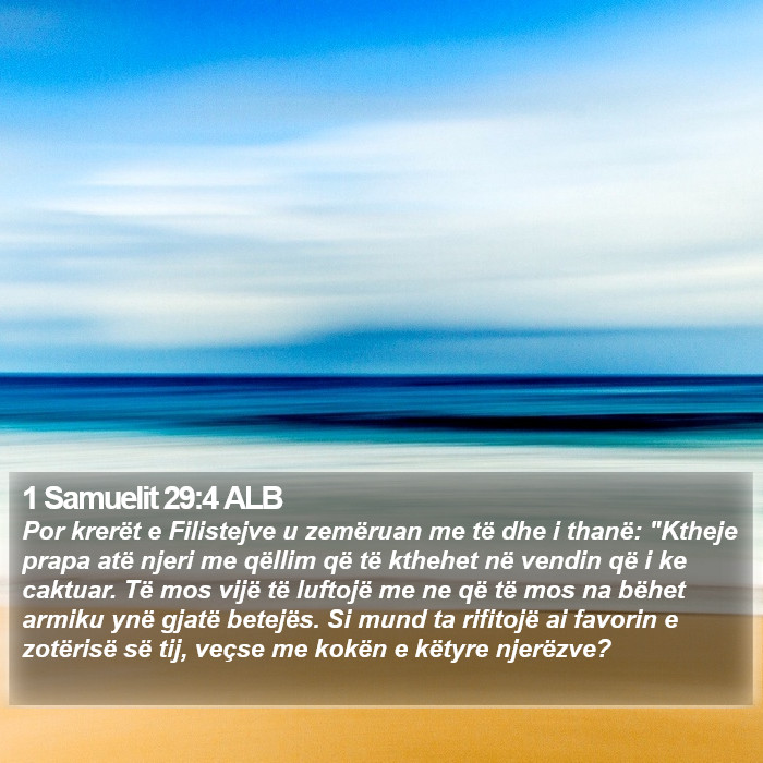 1 Samuelit 29:4 ALB Bible Study