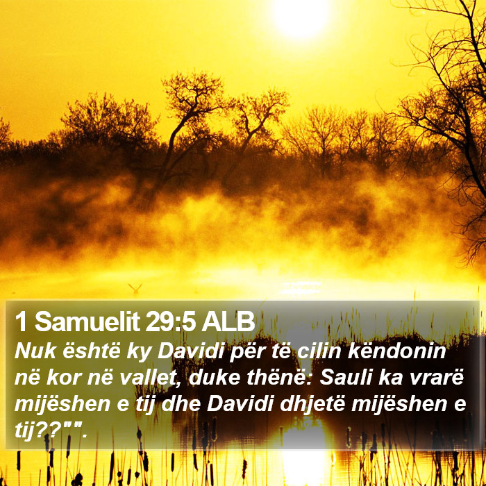 1 Samuelit 29:5 ALB Bible Study