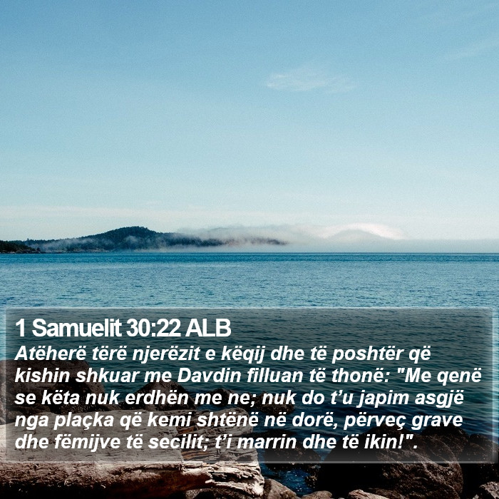 1 Samuelit 30:22 ALB Bible Study